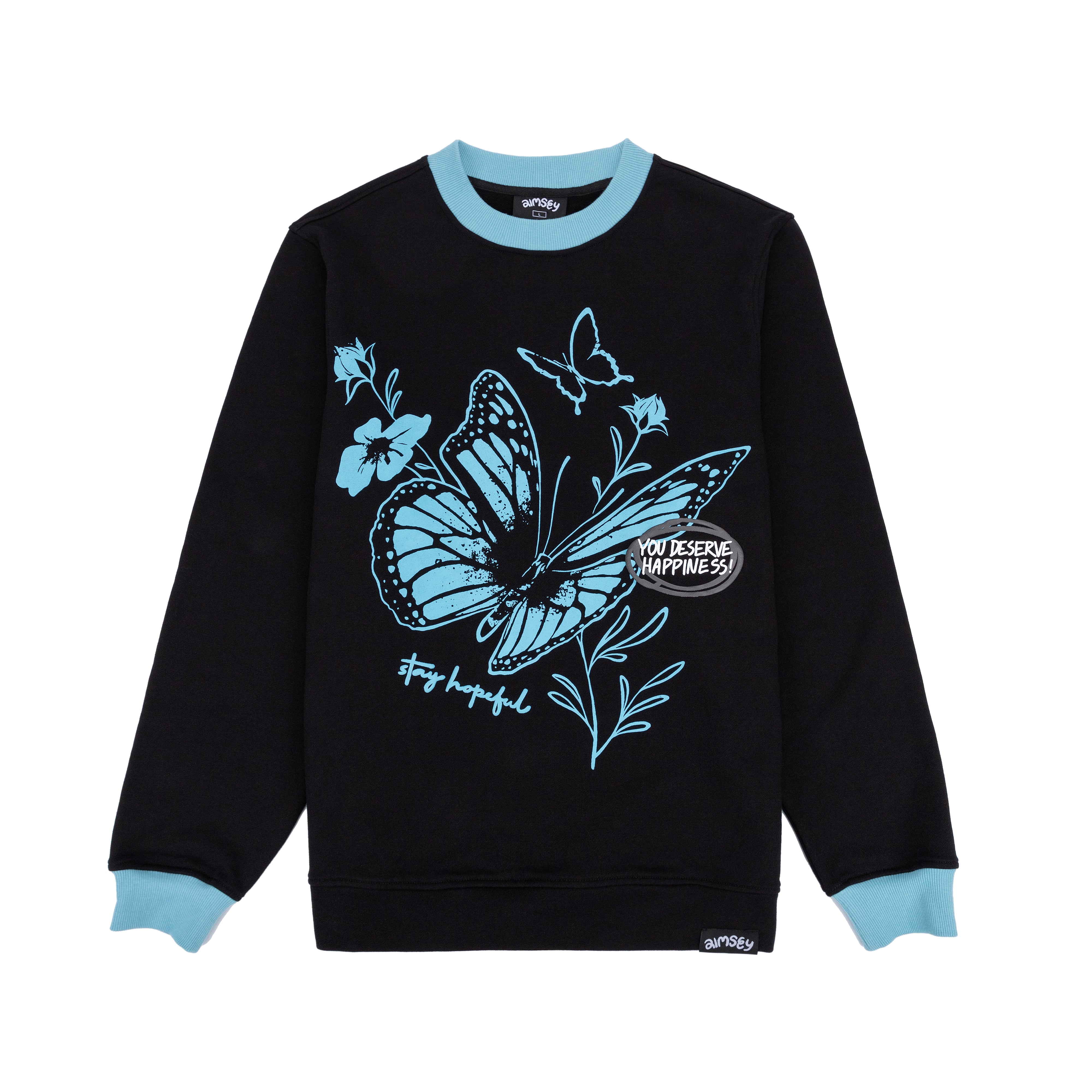 ★CPGN STUDIO★Miracle Butterfly Pigment Sweatshirt★ Women's Floral Butterfly Print Hoodie – Cozy Graphic